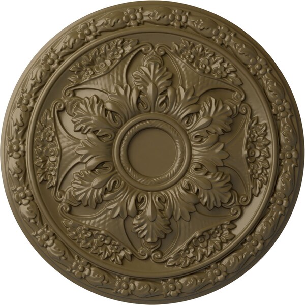 Ekena Millwork Baile Ceiling Medallion (Fits Canopies up to 3 1/4"), Hand-Painted Mississippi Mud, 20"OD x 1 5/8"P CM20BLMMF - main